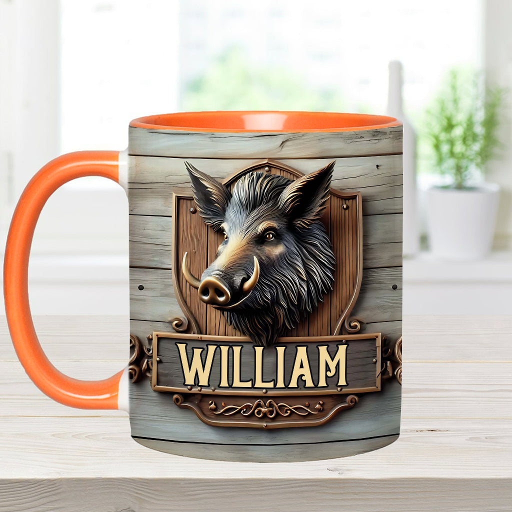 Wild Boar Hunting - Personalized Hunting Accent Mug