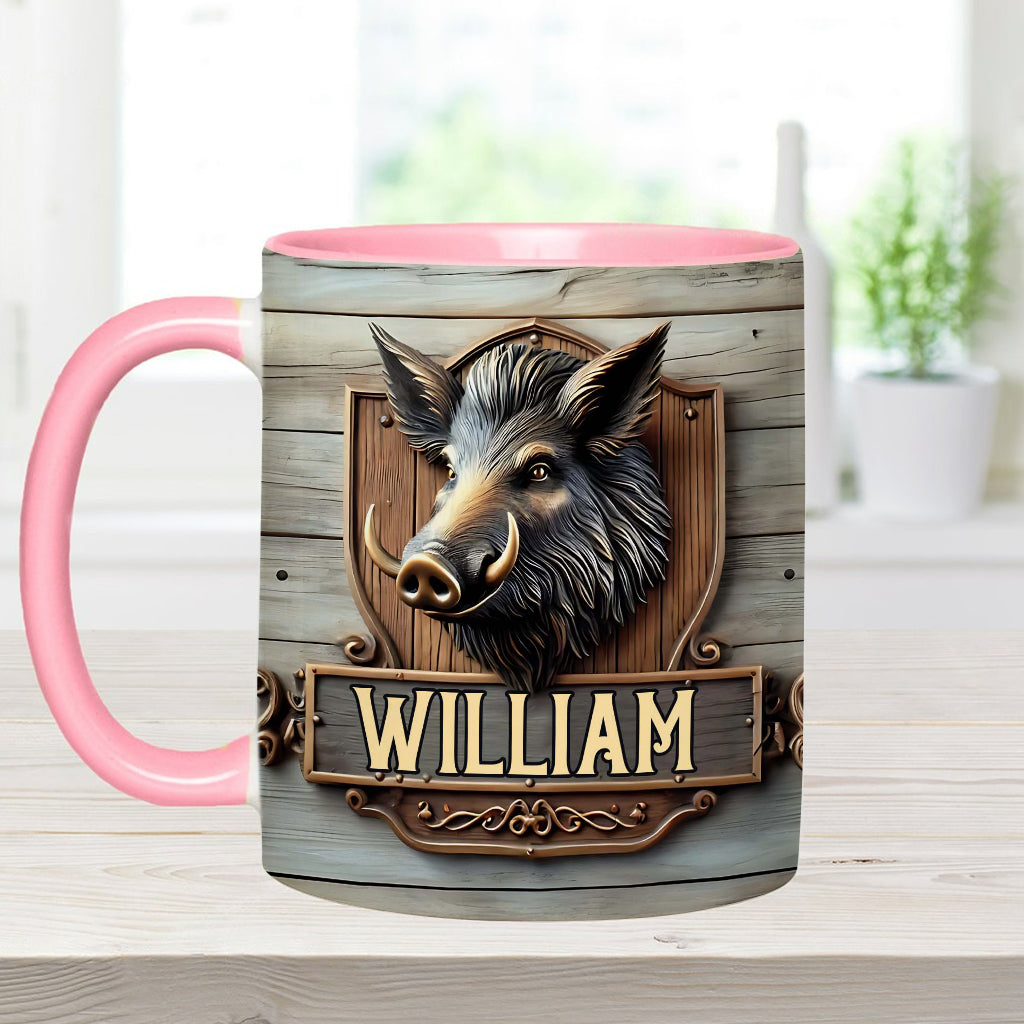 Wild Boar Hunting - Personalized Hunting Accent Mug