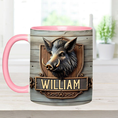 Wild Boar Hunting - Personalized Hunting Accent Mug