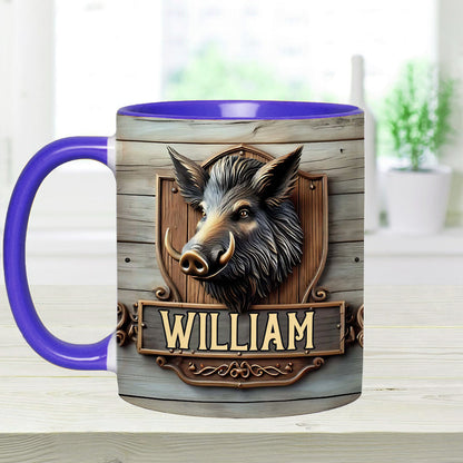 Wild Boar Hunting - Personalized Hunting Accent Mug
