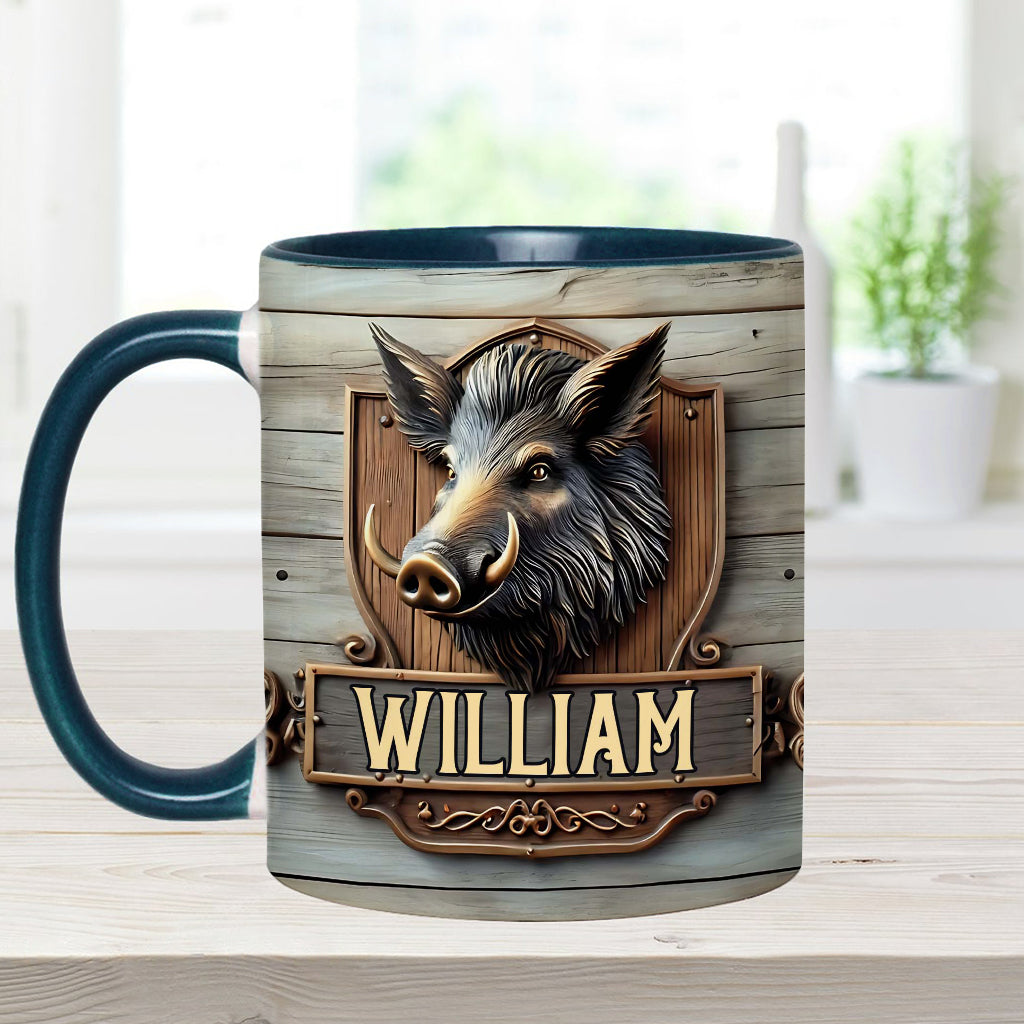 Wild Boar Hunting - Personalized Hunting Accent Mug