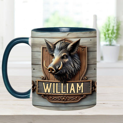 Wild Boar Hunting - Personalized Hunting Accent Mug