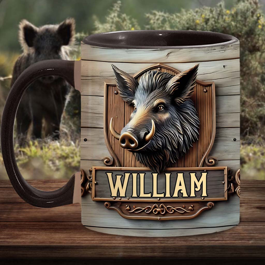 Wild Boar Hunting - Personalized Hunting Accent Mug