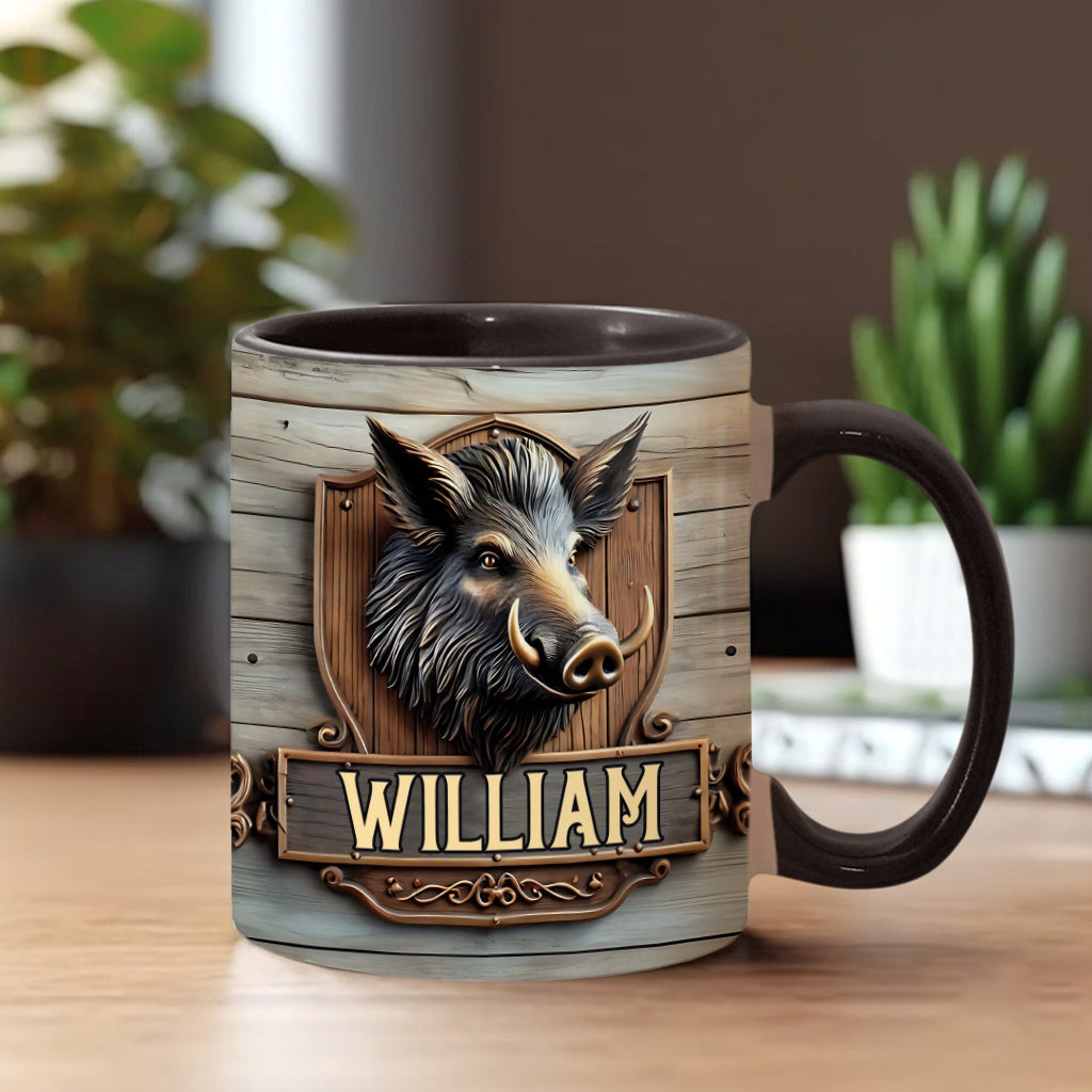 Wild Boar Hunting - Personalized Hunting Accent Mug