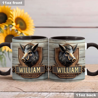 Wild Boar Hunting - Personalized Hunting Accent Mug