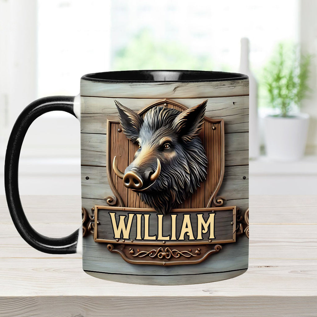 Wild Boar Hunting - Personalized Hunting Accent Mug