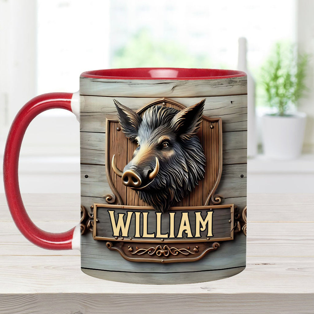 Wild Boar Hunting - Personalized Hunting Accent Mug