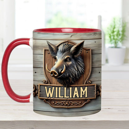 Wild Boar Hunting - Personalized Hunting Accent Mug