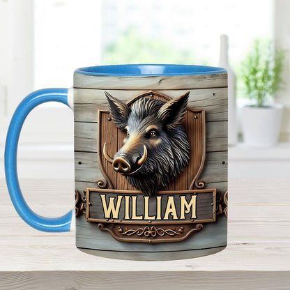 Wild Boar Hunting - Personalized Hunting Accent Mug