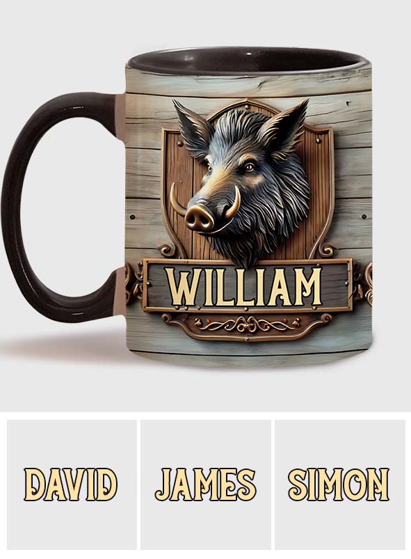 Wild Boar Hunting - Personalized Hunting Accent Mug