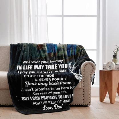 To My Son - Personalized Hunting Blanket