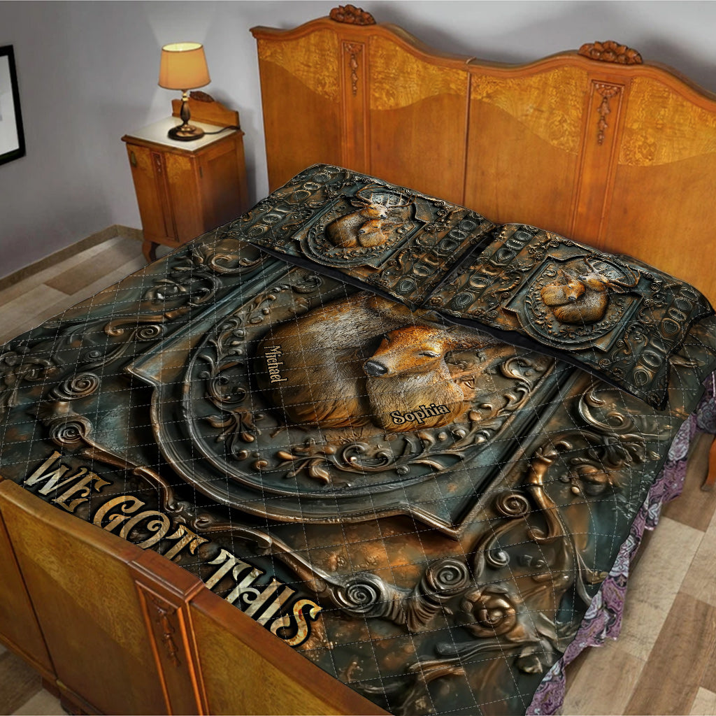 You And Me We Got This - Personalized Hunting Quilt Set