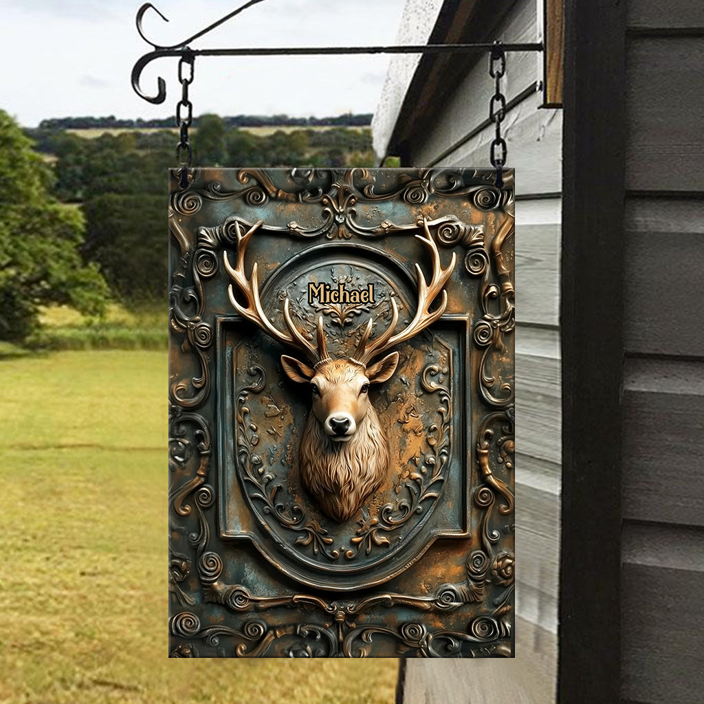 Deer Hunting - Personalized Hunting Rectangle Metal Sign