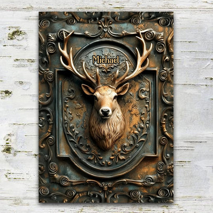 Deer Hunting - Personalized Hunting Rectangle Metal Sign