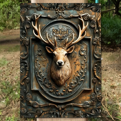 Deer Hunting - Personalized Hunting Rectangle Metal Sign