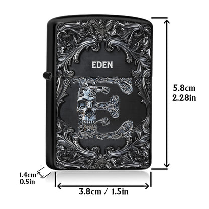 Silver Skull Letter - Personalized Skull Lighter