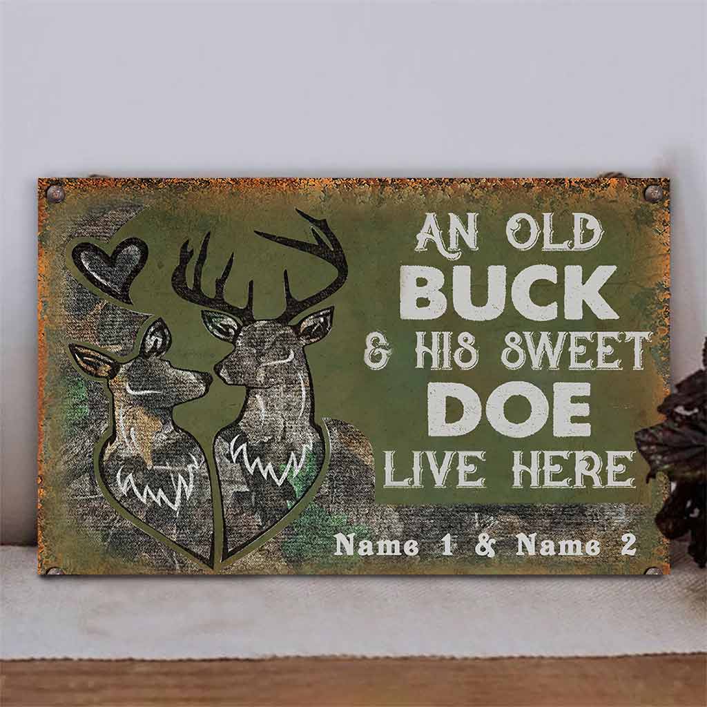 An Old Buck - Hunting Personalized Rectangle Metal Sign