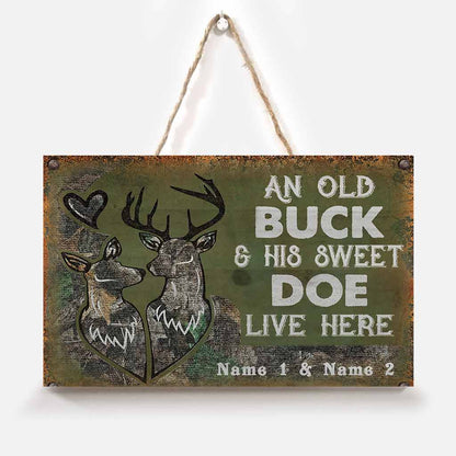 An Old Buck - Hunting Personalized Rectangle Metal Sign