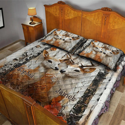 It's You & Me - Personalized Hunting Quilt Set