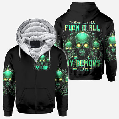 My Demons - Personalized Skull All Over Shirt