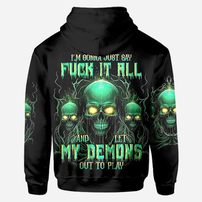 My Demons - Personalized Skull All Over Shirt