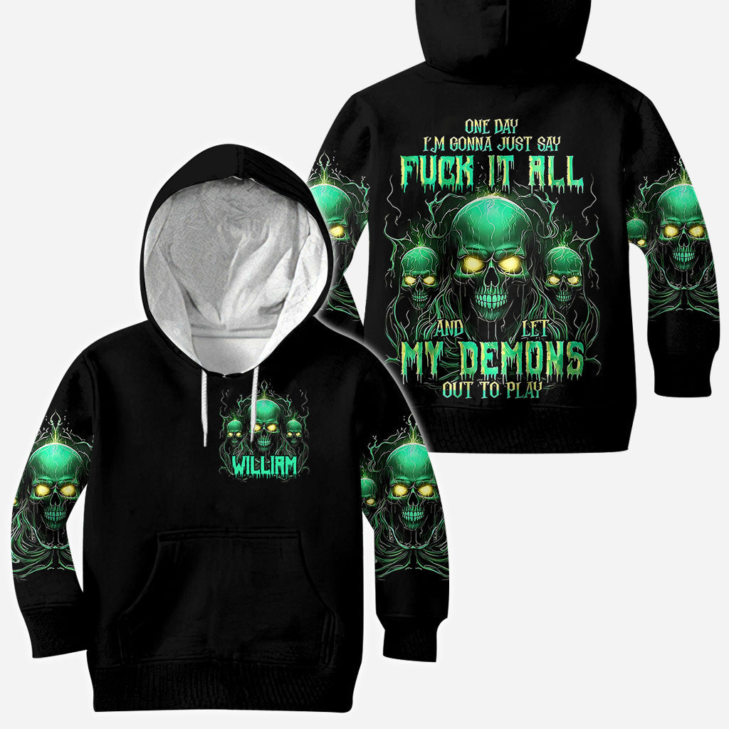 My Demons - Personalized Skull All Over Shirt