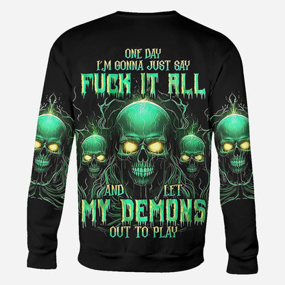 My Demons - Personalized Skull All Over Shirt