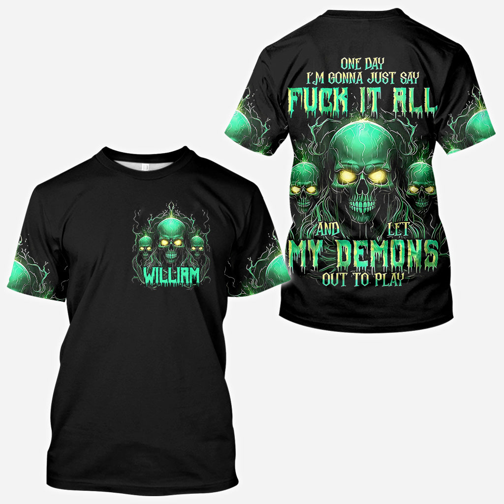 My Demons - Personalized Skull All Over Shirt