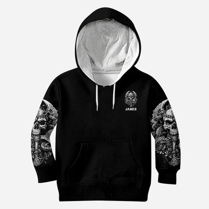 One Day I'm Gonna Just Say - Personalized Skull All Over Shirt