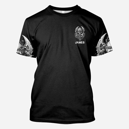One Day I'm Gonna Just Say - Personalized Skull All Over Shirt