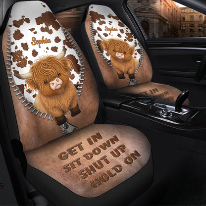 Get In Sit Down Shut Up Hold On - Personalized Frog Seat Covers