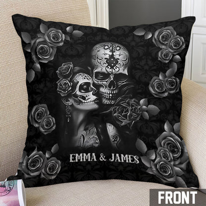 It's You & Me - Personalized Skull Throw Pillow