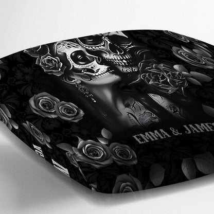 It's You & Me - Personalized Skull Throw Pillow