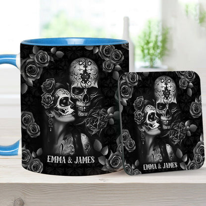 It's You & Me - Personalized Skull Accent Mug