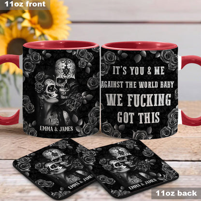 It's You & Me - Personalized Skull Accent Mug