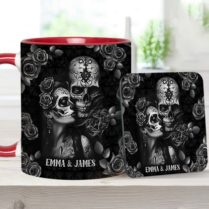 It's You & Me - Personalized Skull Accent Mug