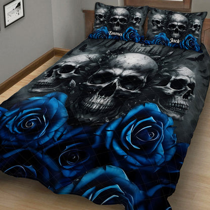 Cool Skull - Personalized Skull Quilt Set