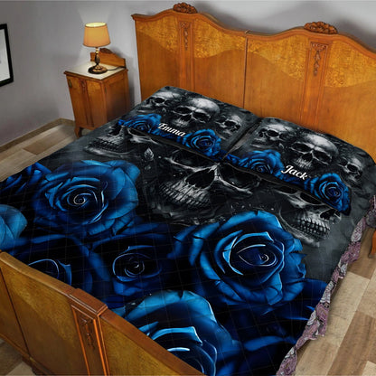 Cool Skull - Personalized Skull Quilt Set