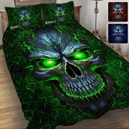 Awesome Skull - Personalized Skull Quilt Set
