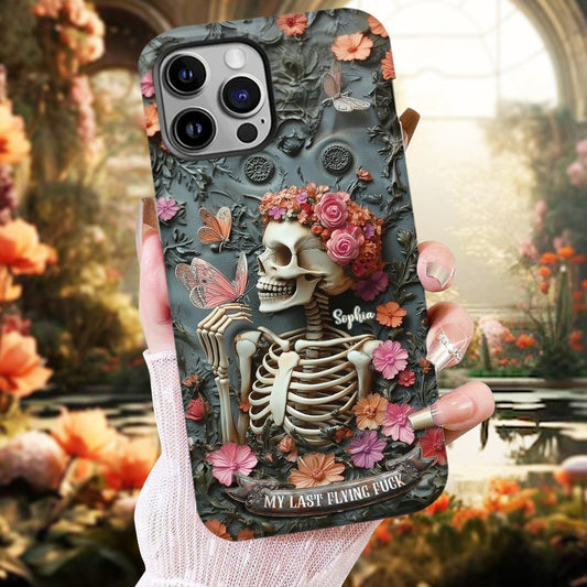 My Last Flying F*ck - Personalized Skull Full Print Phone Case