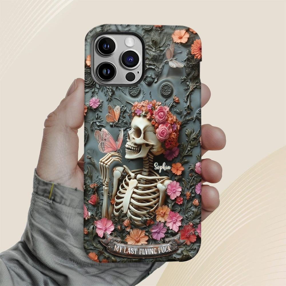 My Last Flying F*ck - Personalized Skull Full Print Phone Case