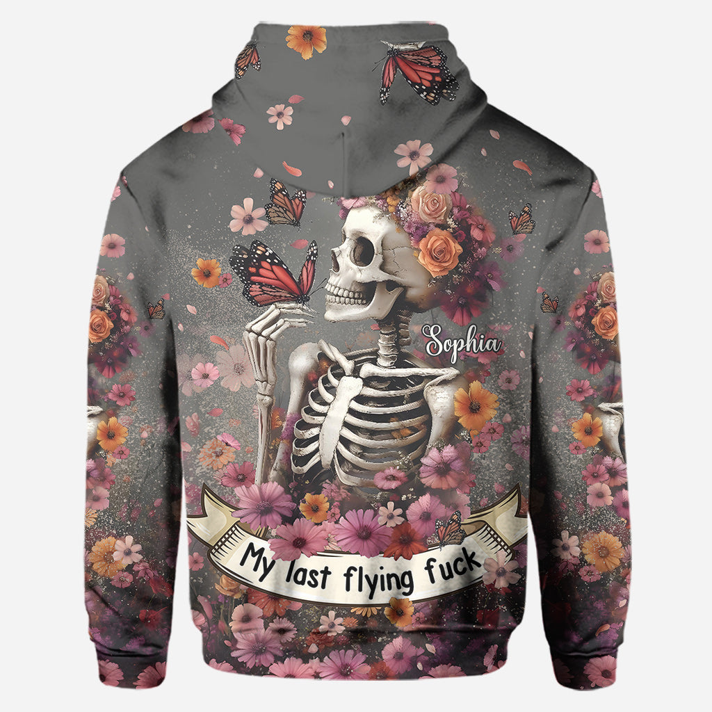 My Last Flying Fck - Personalized Skull Hoodie and Leggings