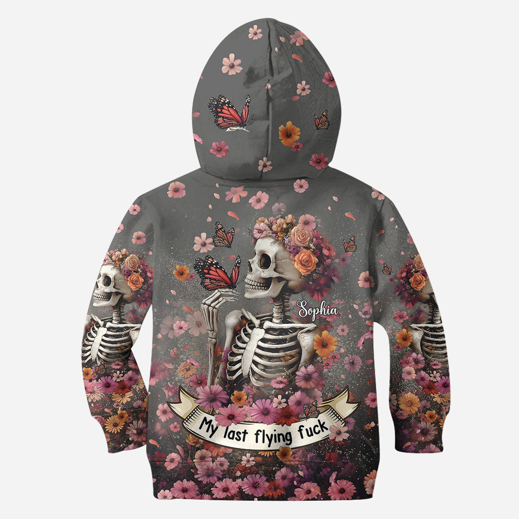My Last Flying Fck - Personalized Skull Hoodie and Leggings