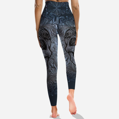 Cool Skull - Personalized Skull Hoodie and Leggings