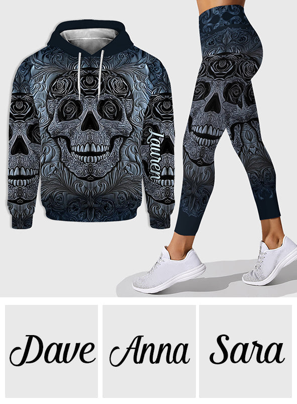 Cool Skull - Personalized Skull Hoodie and Leggings