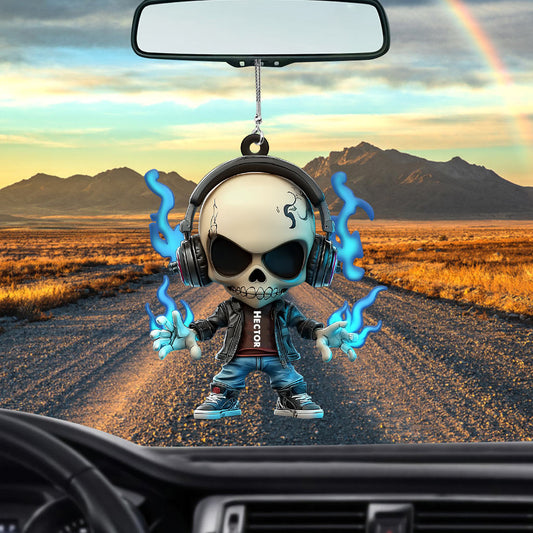 Cool Skull - Personalized Skull Car Ornament