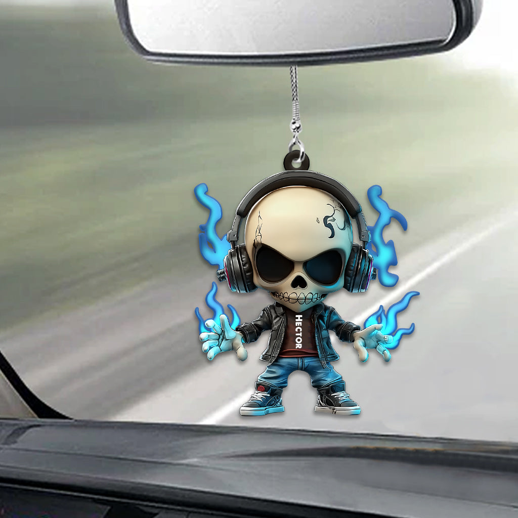 Cool Skull - Personalized Skull Car Ornament