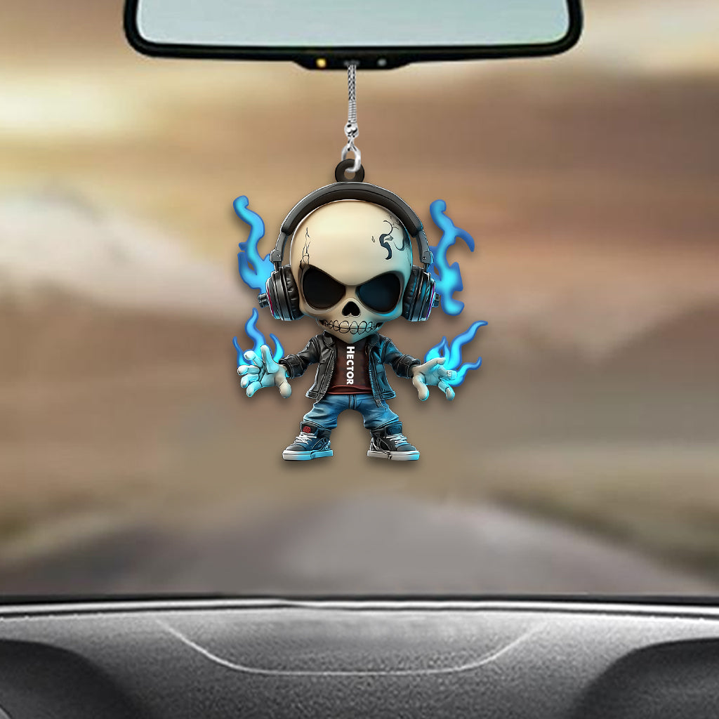 Cool Skull - Personalized Skull Car Ornament