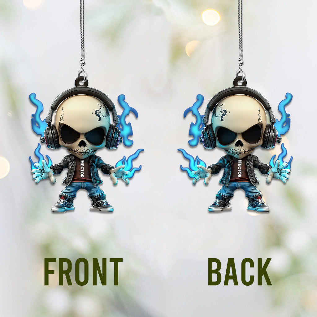 Cool Skull - Personalized Skull Car Ornament