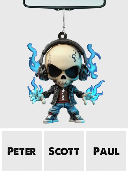 Cool Skull - Personalized Skull Car Ornament